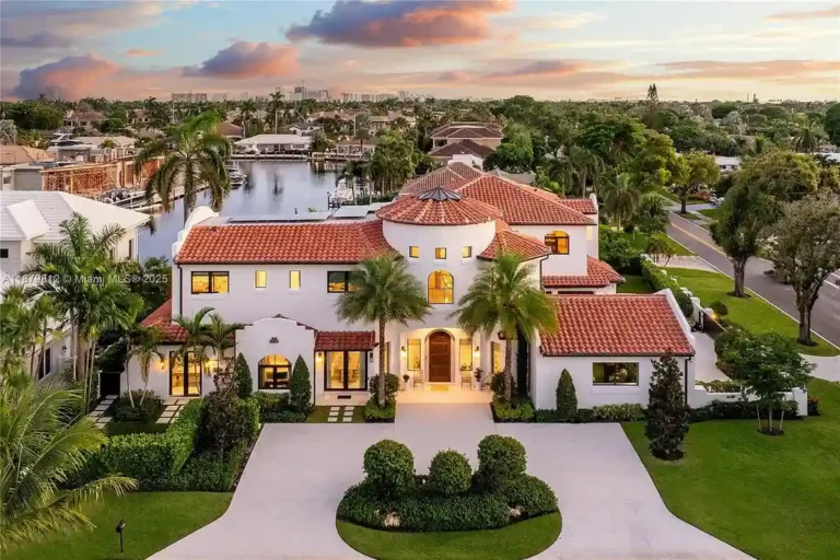 Exquisite $10.2 Million Waterfront Estate Showcasing Spanish Mediterranean Elegance in Lighthouse Point
