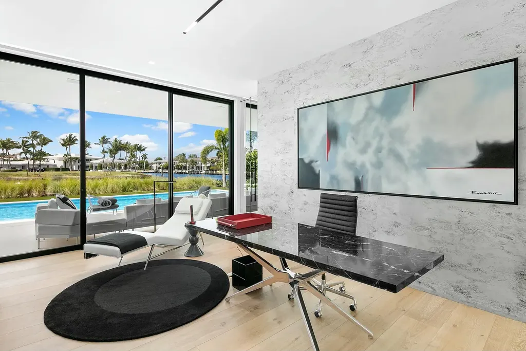 2633 Spanish River Road Boca Raton waterfront mansion with 6 bedrooms, 9 bathrooms, infinity pool, expansive Intracoastal views, and luxury contemporary design