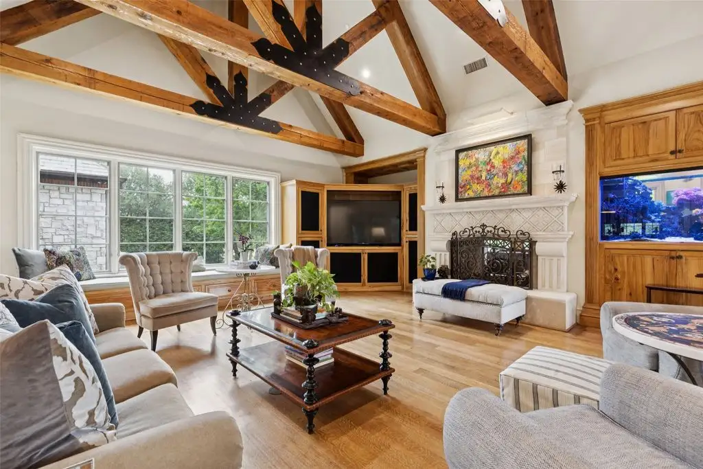 6401 Westcoat Dr Exquisite French Country Estate Blending Texas Charm on 7.7 Acres for 7 9