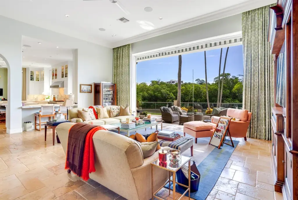 Luxury aerial view of 799 Sanctuary Drive Boca Raton FL 33431 showcasing $29,500,000 waterfront estate with 8 bedrooms 12 baths private pool and yacht dock