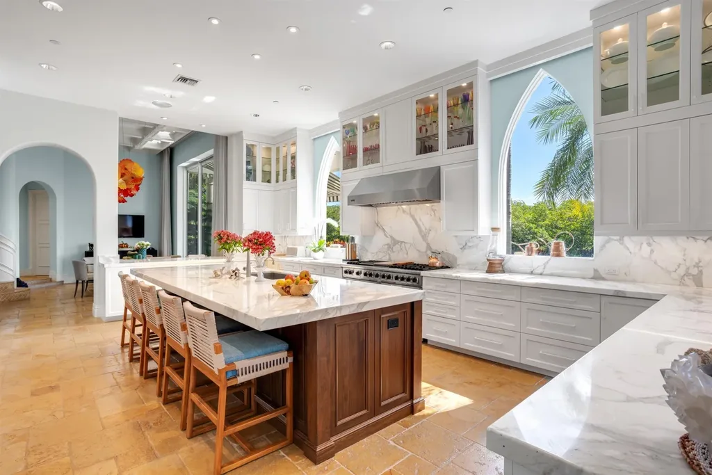 Luxury aerial view of 799 Sanctuary Drive Boca Raton FL 33431 showcasing $29,500,000 waterfront estate with 8 bedrooms 12 baths private pool and yacht dock