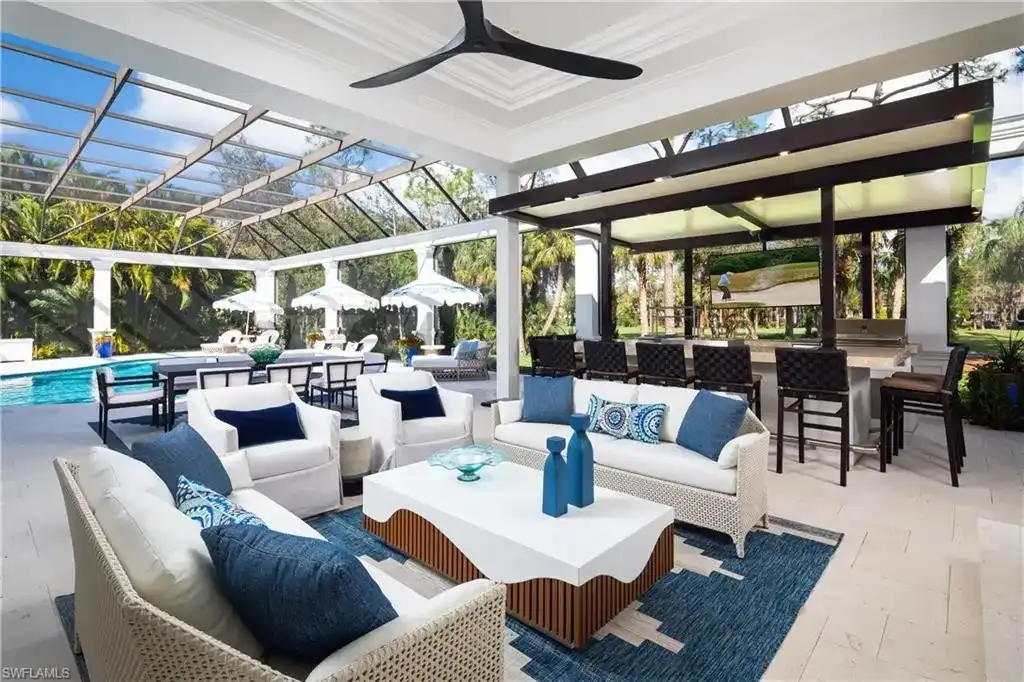 Primary suite with spa-like bathroom in Naples luxury house
