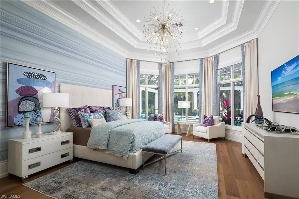 Primary suite with spa-like bathroom in Naples luxury house