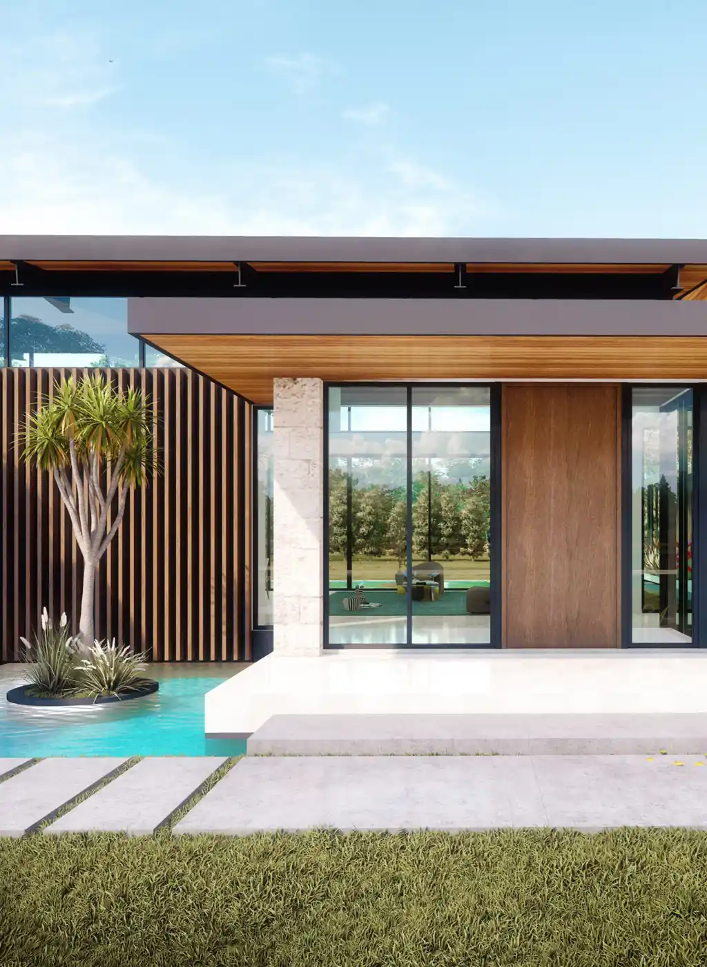 Poinciana Residence by SDH Studio Architecture + Design, A Modern Mid-Century Inspired Florida Home