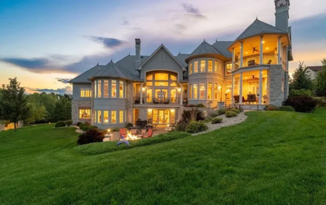 Elegant Kansas Estate Showcasing Stately Architecture and Smart Home Luxury Asks $2,198,500